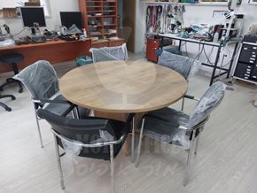 שולחן ישיבות עגול/אוכל+ כסאות. בכל גוון ומידה